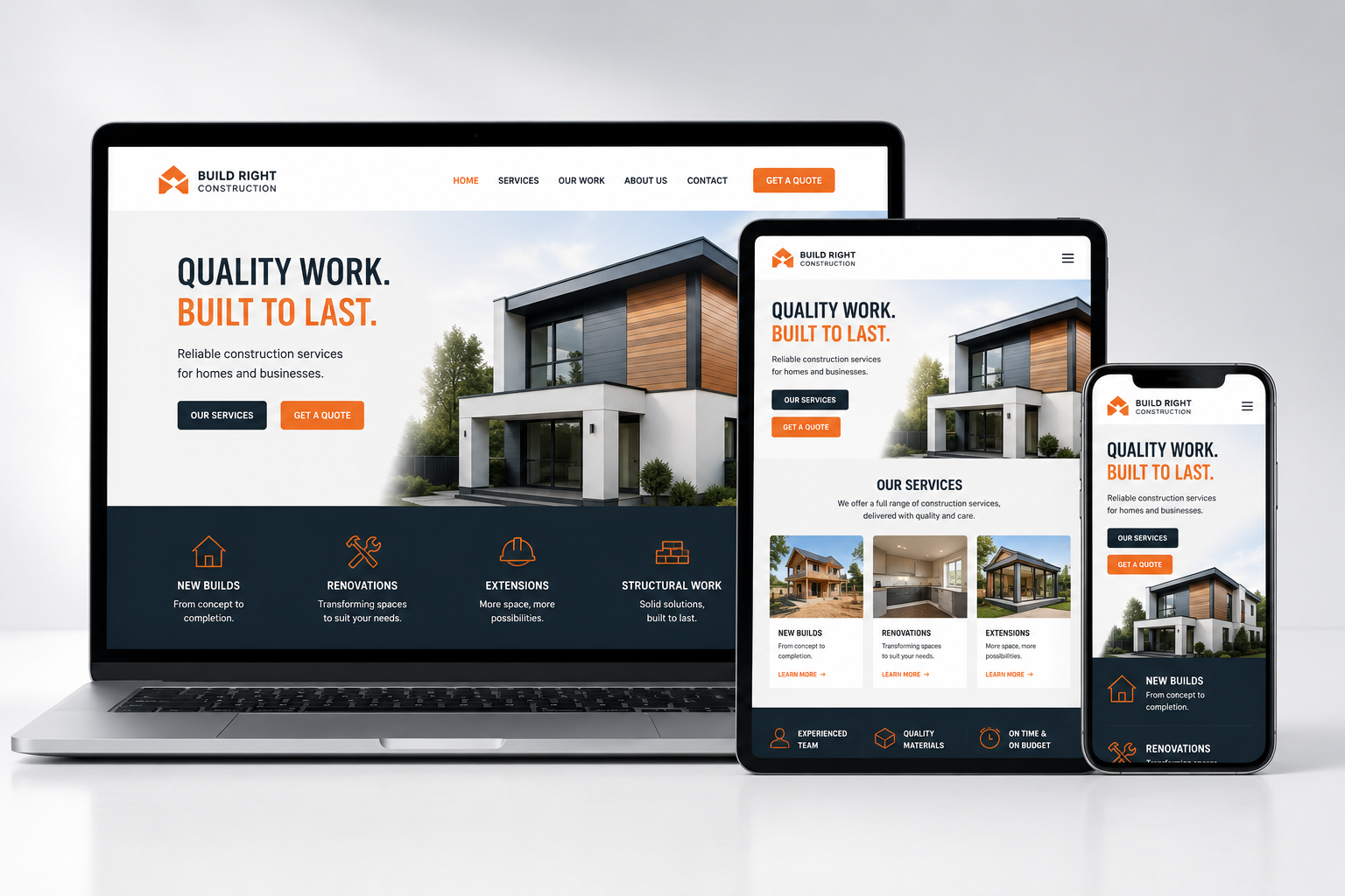 Website design for trades